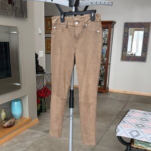 7 For All Mankind Taupe faux suede skinny Pants size 27